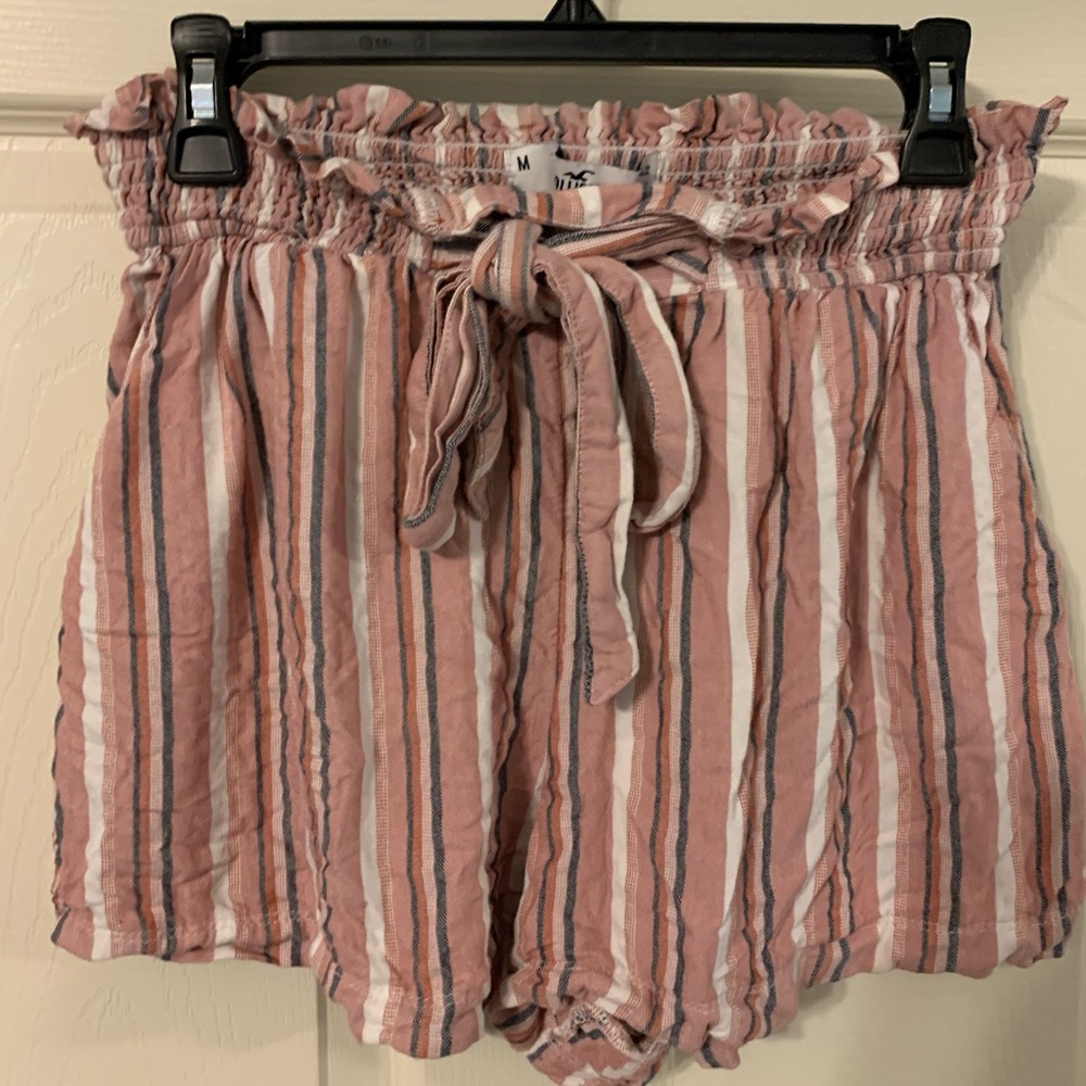 baby pink paper bag shorts